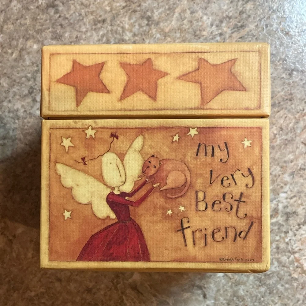 Lang Bob's Boxes Angel Wings with cat and star design
